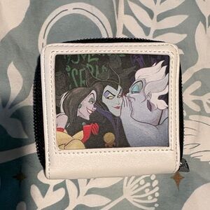 Loungefly White Wallet with Villains Design